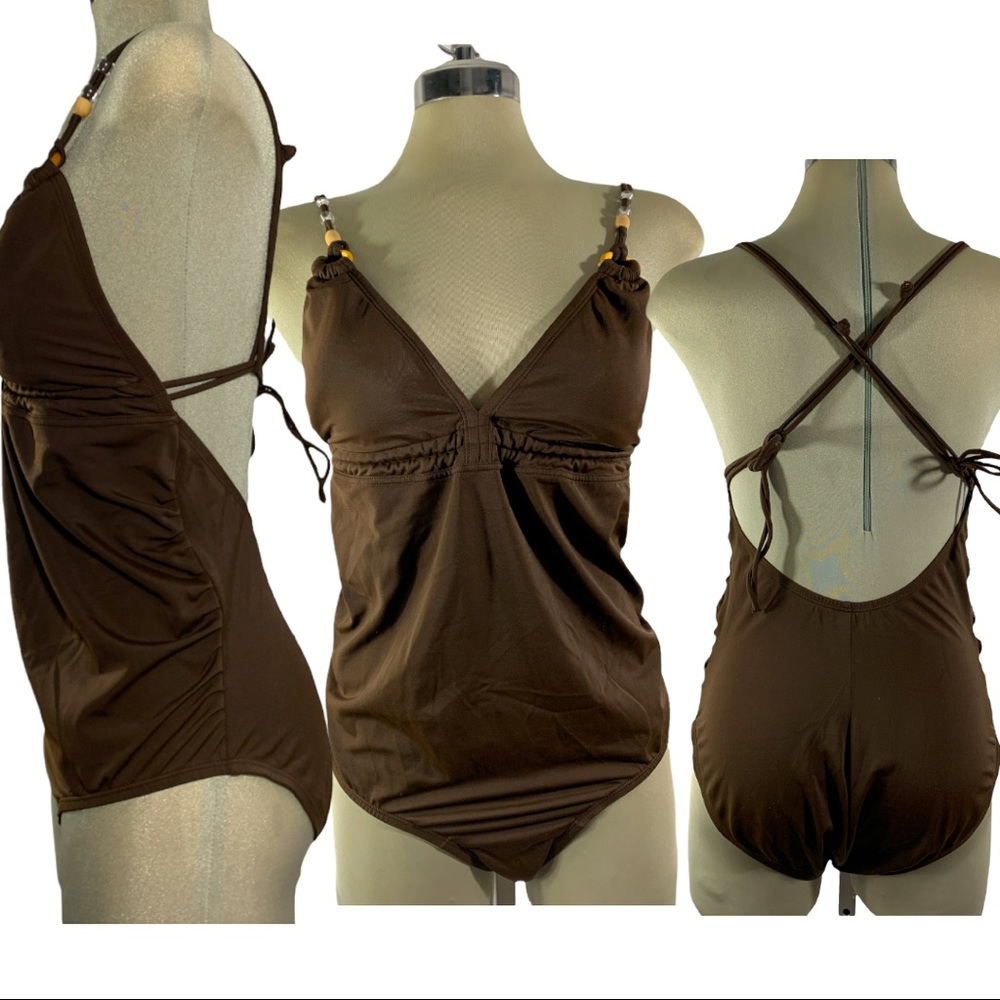 Motherhood Maternity Brown one piece Swimsuit